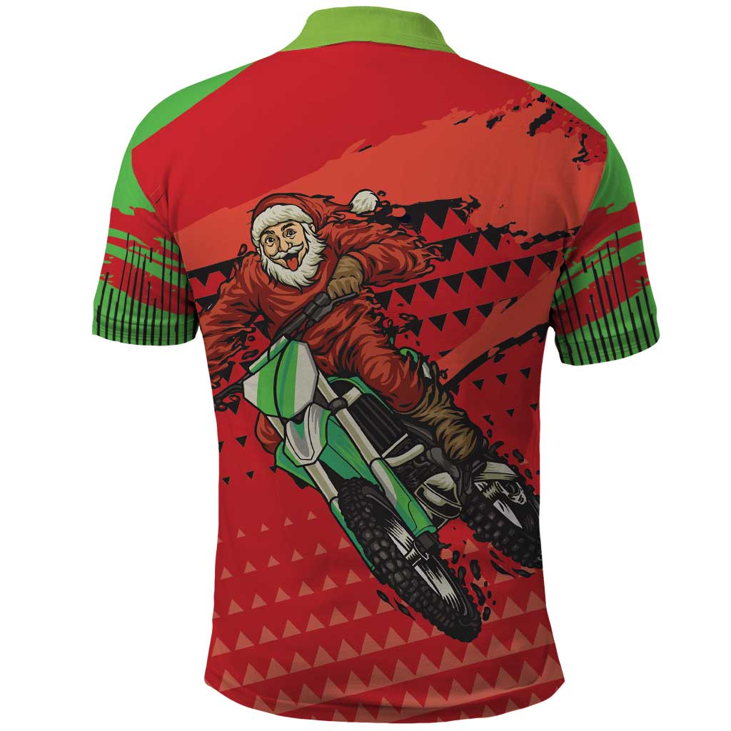 Braaap Polo Shirt Motorcross Santa Christmas - Wonder Print Shop