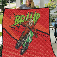 Braaap Quilt Motorcross Santa Christmas - Wonder Print Shop