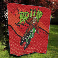 Braaap Quilt Motorcross Santa Christmas - Wonder Print Shop