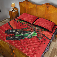 Braaap Quilt Bed Set Motorcross Santa Christmas - Wonder Print Shop