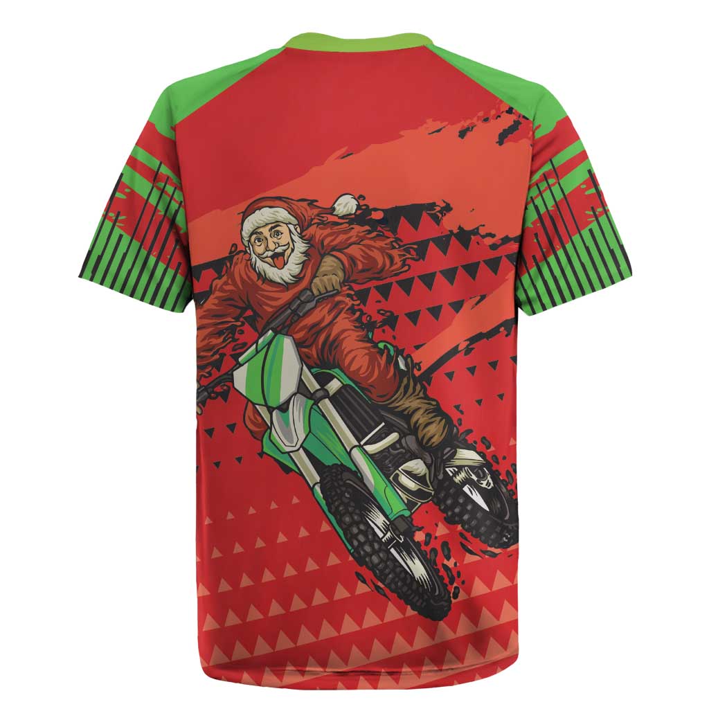 Braaap Rugby Jersey Motorcross Santa Christmas - Wonder Print Shop