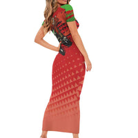 Braaap Short Sleeve Bodycon Dress Motorcross Santa Christmas - Wonder Print Shop
