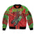 Braaap Sleeve Zip Bomber Jacket Motorcross Santa Christmas - Wonder Print Shop