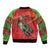 Braaap Sleeve Zip Bomber Jacket Motorcross Santa Christmas - Wonder Print Shop