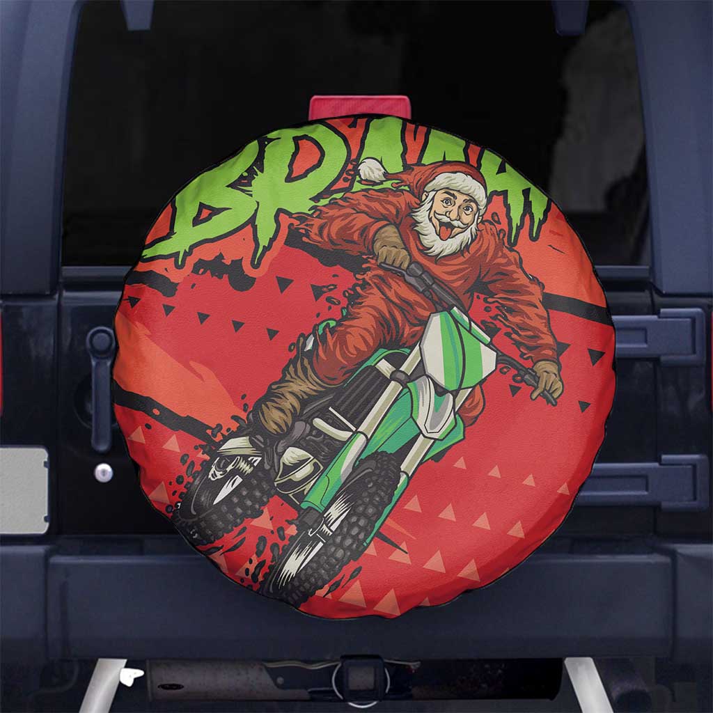 Braaap Spare Tire Cover Motorcross Santa Christmas - Wonder Print Shop