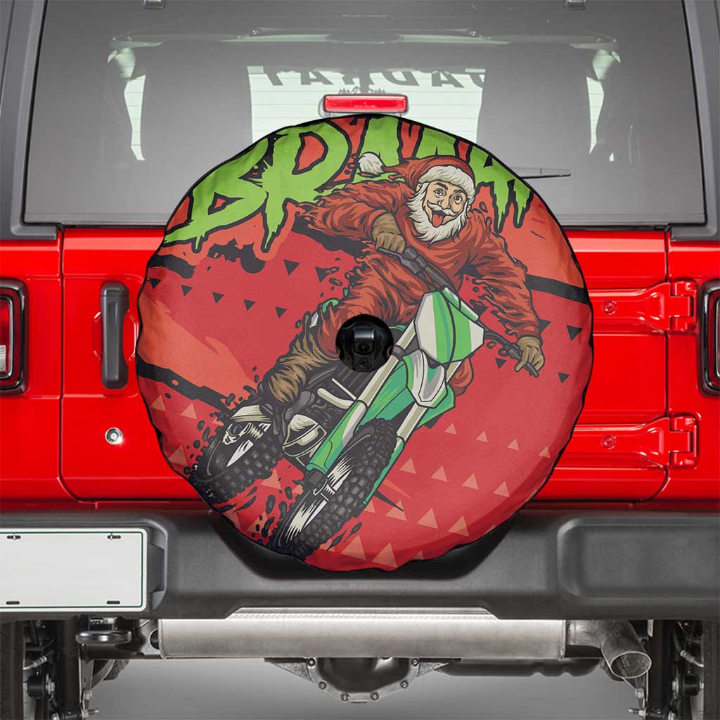 Braaap Spare Tire Cover Motorcross Santa Christmas - Wonder Print Shop