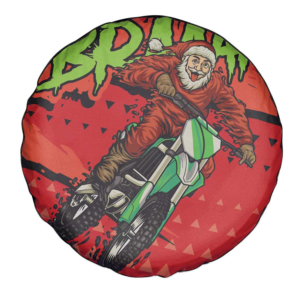 Braaap Spare Tire Cover Motorcross Santa Christmas - Wonder Print Shop