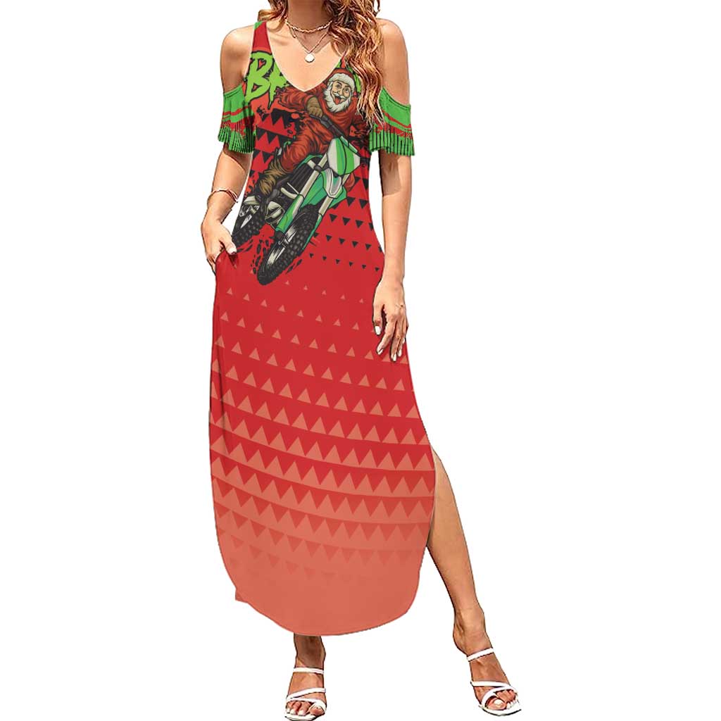 Braaap Summer Maxi Dress Motorcross Santa Christmas - Wonder Print Shop