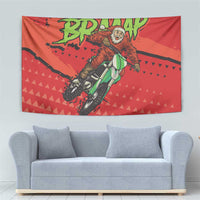Braaap Tapestry Motorcross Santa Christmas - Wonder Print Shop