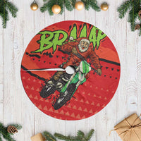 Braaap Tree Skirt Motorcross Santa Christmas - Wonder Print Shop