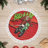 Braaap Tree Skirt Motorcross Santa Christmas - Wonder Print Shop