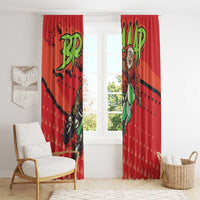 Braaap Window Curtain Motorcross Santa Christmas - Wonder Print Shop