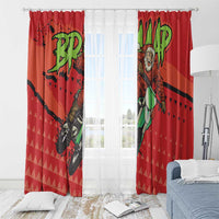 Braaap Window Curtain Motorcross Santa Christmas - Wonder Print Shop