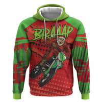 Braaap Zip Hoodie Motorcross Santa Christmas - Wonder Print Shop
