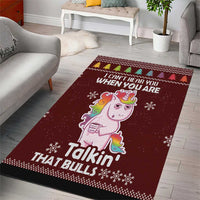 Cant Hear You Unicorn Christmas Area Rug - Wonder Print Shop