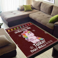 Cant Hear You Unicorn Christmas Area Rug - Wonder Print Shop