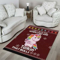 Cant Hear You Unicorn Christmas Area Rug - Wonder Print Shop