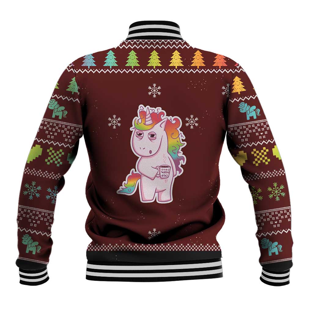 Cant Hear You Unicorn Christmas Baseball Jacket - Wonder Print Shop