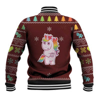 Cant Hear You Unicorn Christmas Baseball Jacket - Wonder Print Shop