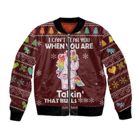 Cant Hear You Unicorn Christmas Bomber Jacket - Wonder Print Shop