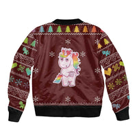 Cant Hear You Unicorn Christmas Bomber Jacket - Wonder Print Shop