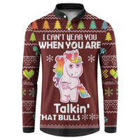 Cant Hear You Unicorn Christmas Button Sweatshirt - Wonder Print Shop