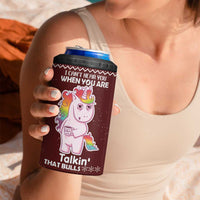 Cant Hear You Unicorn Christmas 4 in 1 Can Cooler Tumbler - Wonder Print Shop