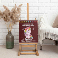 Cant Hear You Unicorn Christmas Canvas Wall Art - Wonder Print Shop