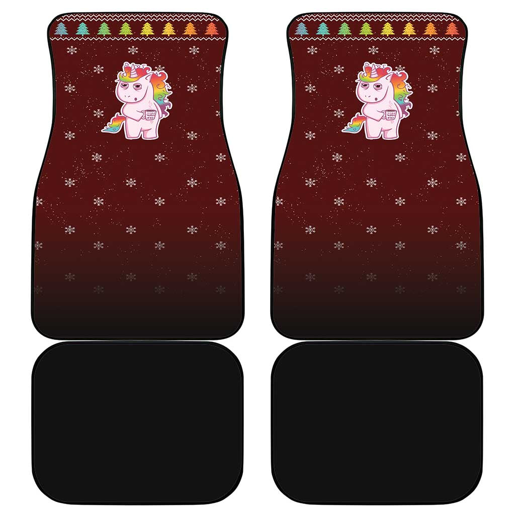 Cant Hear You Unicorn Christmas Car Mats - Wonder Print Shop