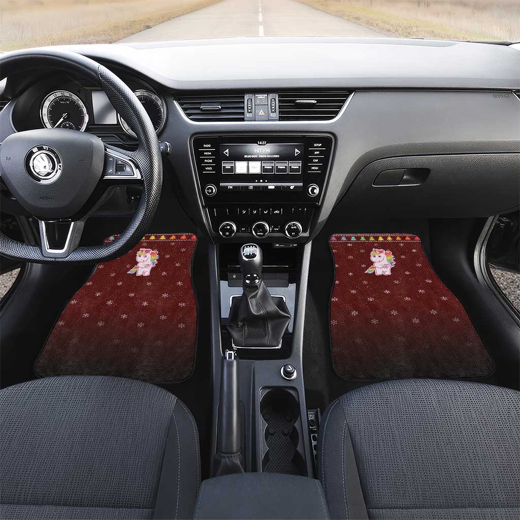 Cant Hear You Unicorn Christmas Car Mats - Wonder Print Shop