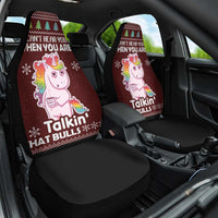 Cant Hear You Unicorn Christmas Car Seat Cover - Wonder Print Shop