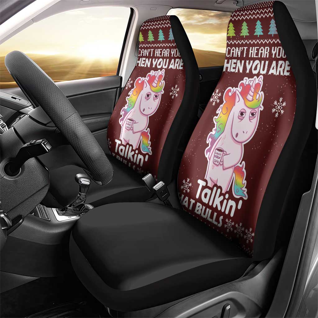 Cant Hear You Unicorn Christmas Car Seat Cover - Wonder Print Shop