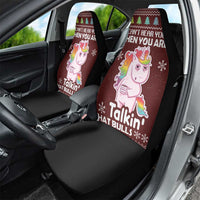Cant Hear You Unicorn Christmas Car Seat Cover - Wonder Print Shop