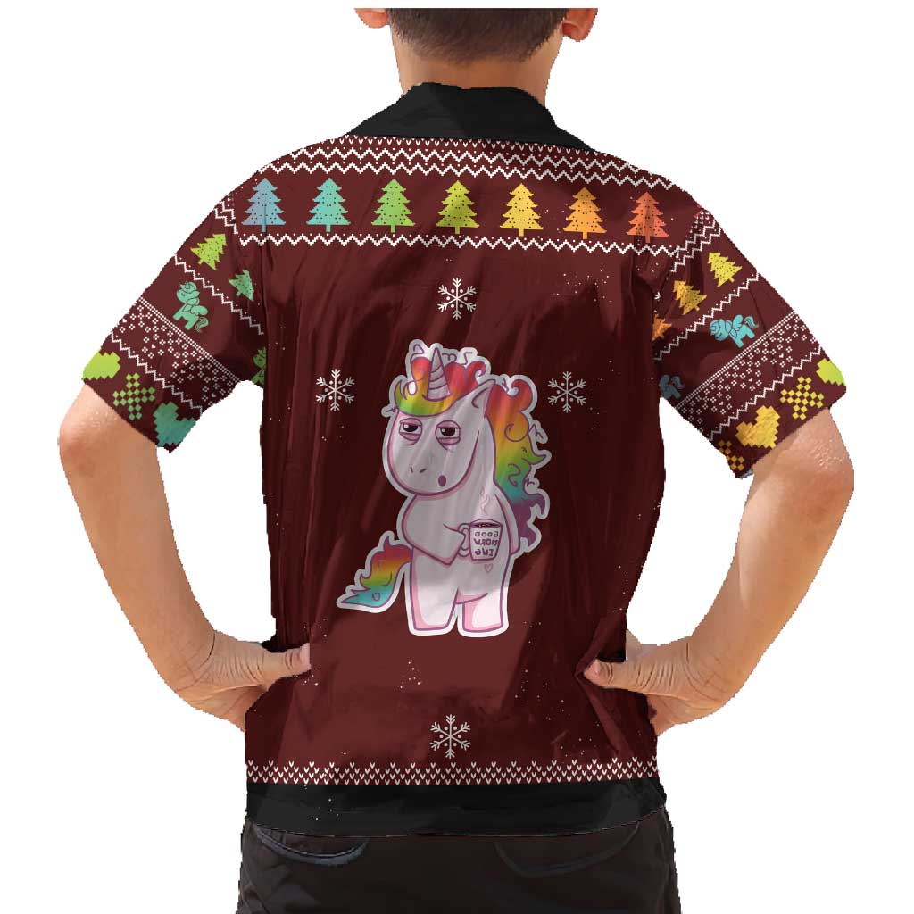 Cant Hear You Unicorn Christmas Family Matching Mermaid Dress and Hawaiian Shirt - Wonder Print Shop