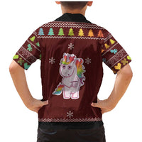 Cant Hear You Unicorn Christmas Family Matching Mermaid Dress and Hawaiian Shirt - Wonder Print Shop