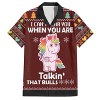 Cant Hear You Unicorn Christmas Family Matching Off The Shoulder Long Sleeve Dress and Hawaiian Shirt - Wonder Print Shop