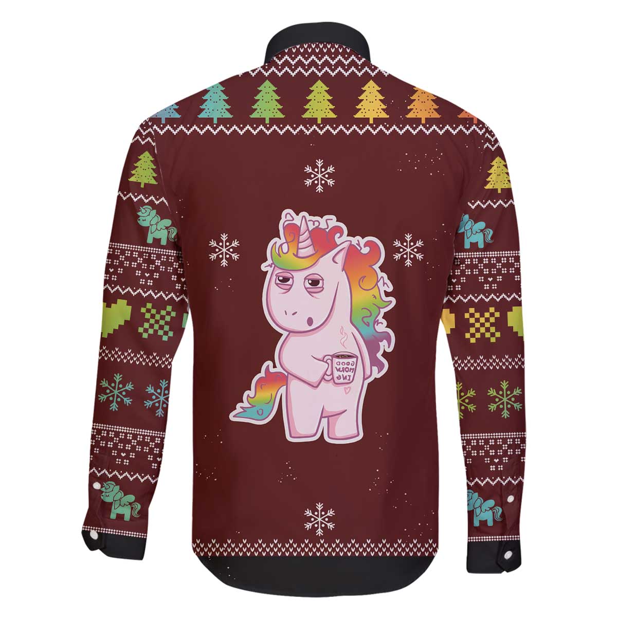 Cant Hear You Unicorn Christmas Family Matching Off The Shoulder Long Sleeve Dress and Hawaiian Shirt - Wonder Print Shop