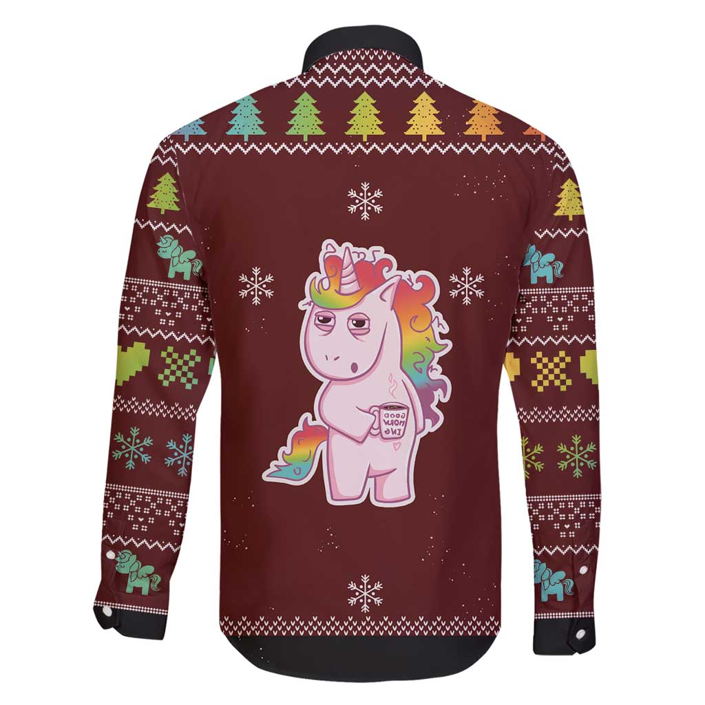 Cant Hear You Unicorn Christmas Family Matching Short Sleeve Bodycon Dress and Hawaiian Shirt - Wonder Print Shop