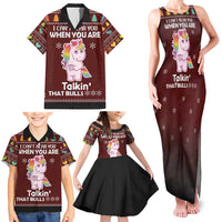 Cant Hear You Unicorn Christmas Family Matching Tank Maxi Dress and Hawaiian Shirt - Wonder Print Shop