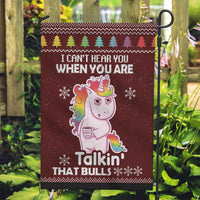 Cant Hear You Unicorn Christmas Garden Flag - Wonder Print Shop