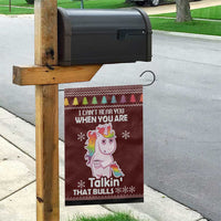 Cant Hear You Unicorn Christmas Garden Flag - Wonder Print Shop