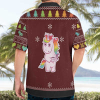 Cant Hear You Unicorn Christmas Hawaiian Shirt - Wonder Print Shop