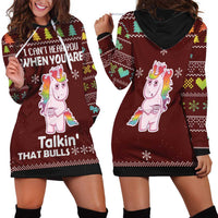Cant Hear You Unicorn Christmas Hoodie Dress - Wonder Print Shop