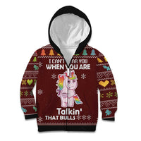 Cant Hear You Unicorn Christmas Kid Hoodie - Wonder Print Shop