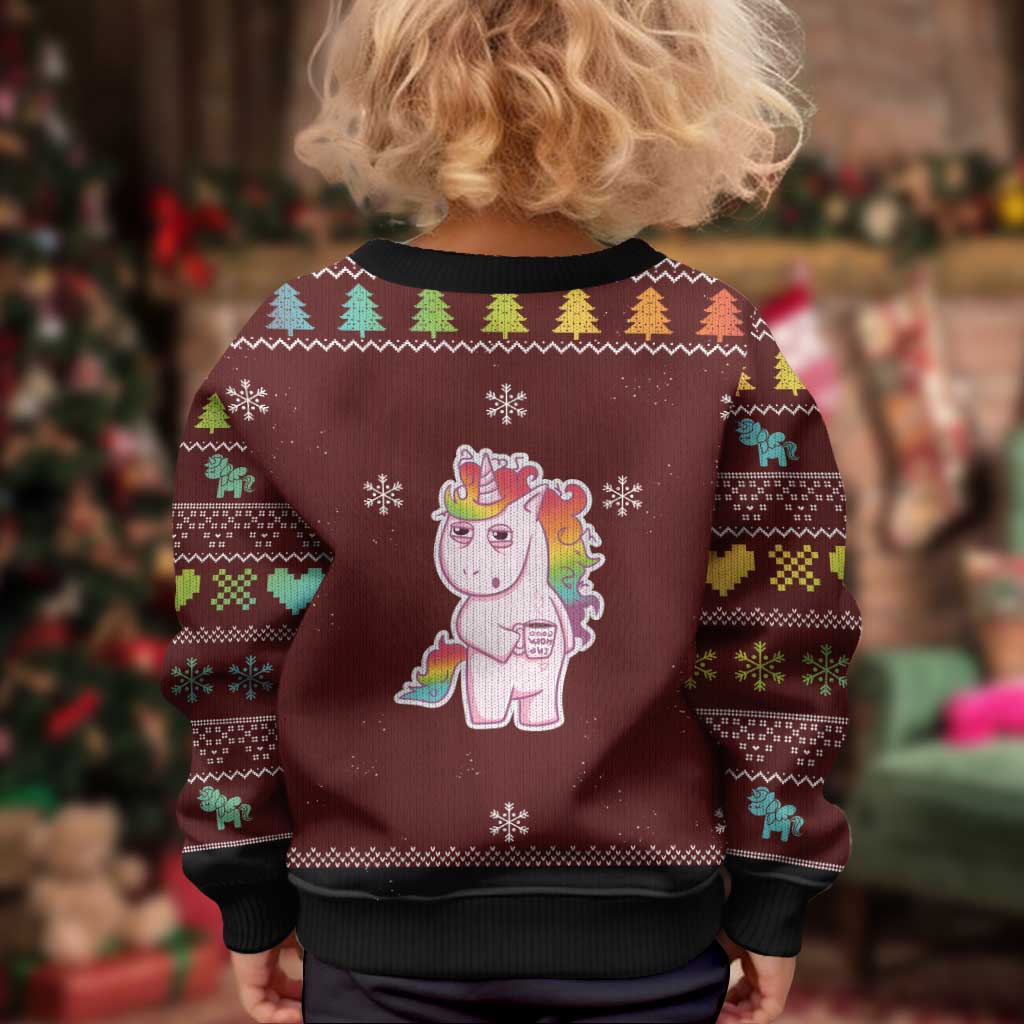 Cant Hear You Unicorn Christmas Kid Ugly Christmas Sweater - Wonder Print Shop
