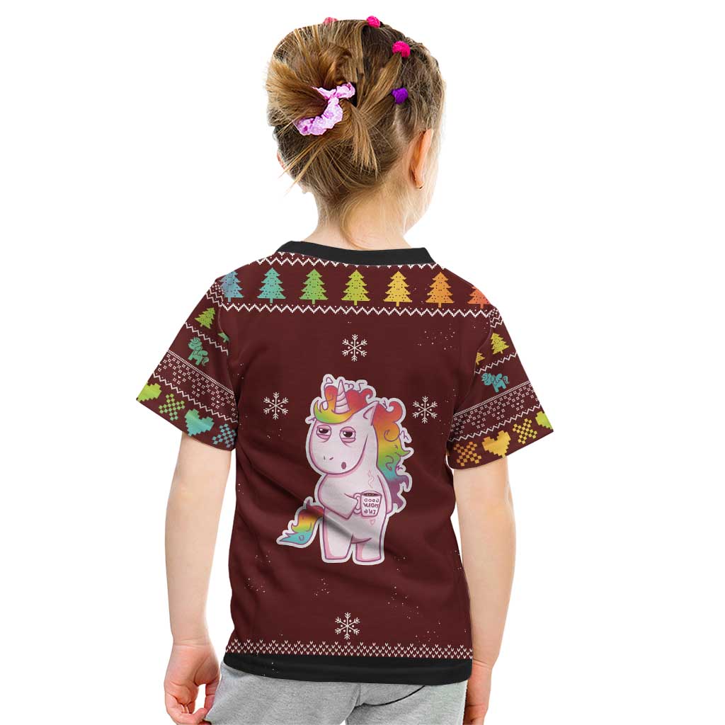 Cant Hear You Unicorn Christmas Kid T Shirt - Wonder Print Shop