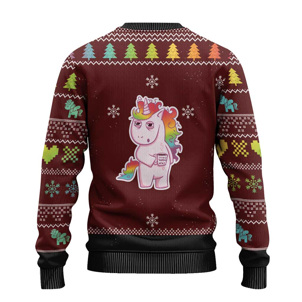 Cant Hear You Unicorn Christmas Ugly Christmas Sweater - Wonder Print Shop