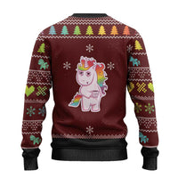 Cant Hear You Unicorn Christmas Ugly Christmas Sweater - Wonder Print Shop