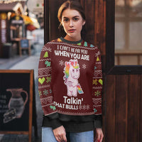 Cant Hear You Unicorn Christmas Ugly Christmas Sweater - Wonder Print Shop