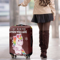 Cant Hear You Unicorn Christmas Luggage Cover - Wonder Print Shop